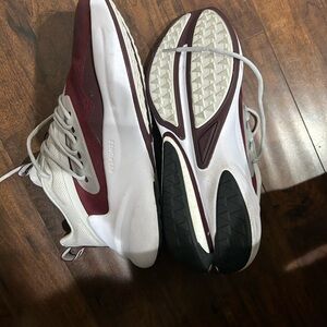 Adidas White and Burgundy Sneakers
